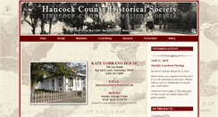 Desktop Screenshot of hancockcountyhistoricalsociety.com